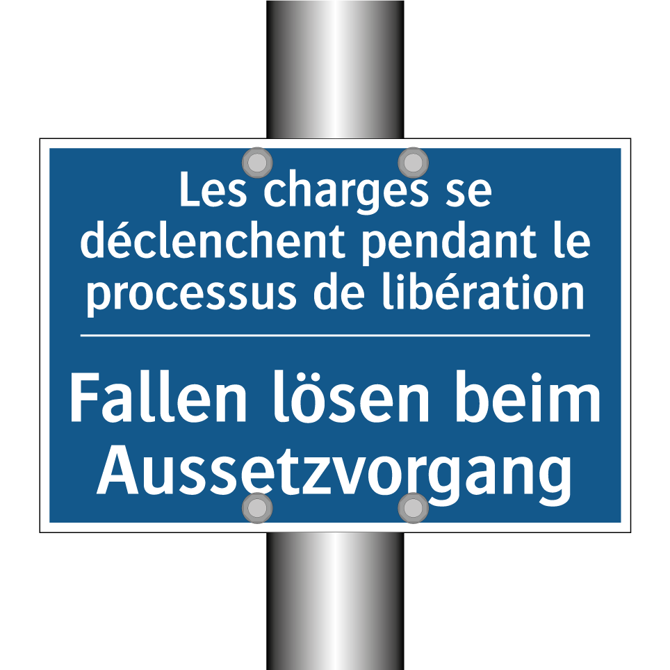 Fallen lösen beim Aussetzvorgang /.../ - Les charges se déclenchent pendant  /.../