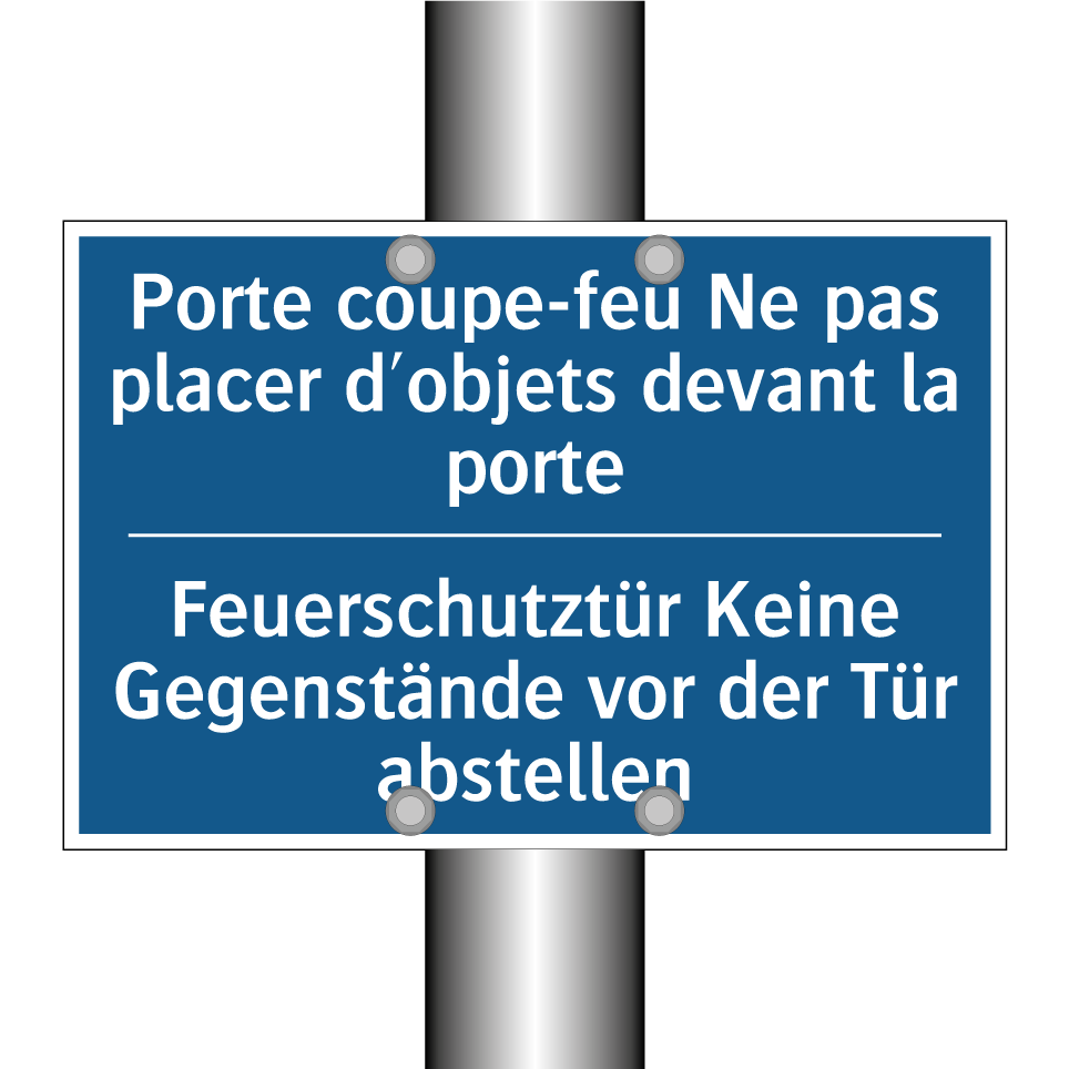 Feuerschutztür Keine Gegenstände  /.../ - Porte coupe-feu Ne pas placer  /.../