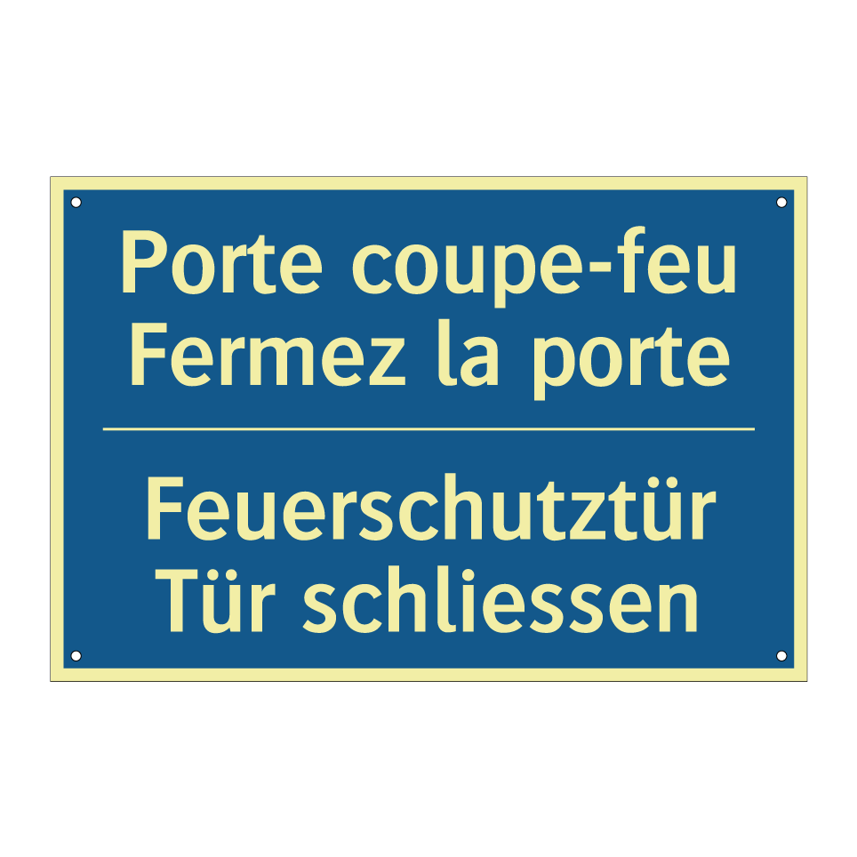 Feuerschutztür Tür schliessen - Porte coupe-feu Fermez la porte /.../