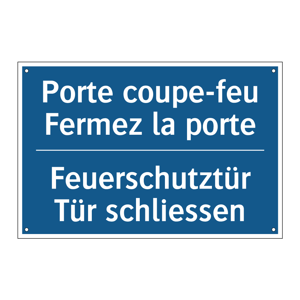 Feuerschutztür Tür schliessen - Porte coupe-feu Fermez la porte /.../