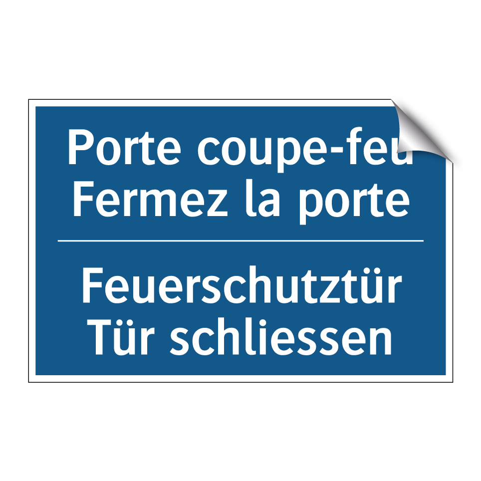 Feuerschutztür Tür schliessen - Porte coupe-feu Fermez la porte /.../