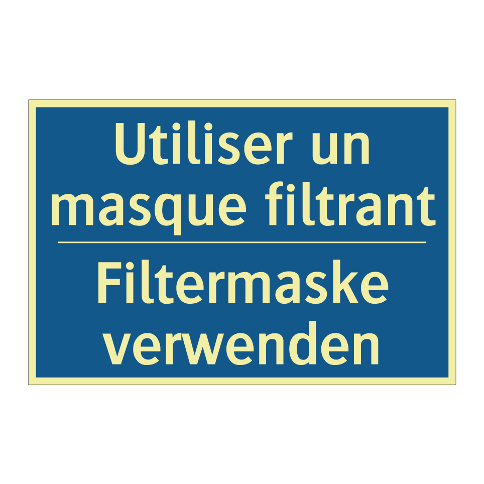 Filtermaske verwenden - Utiliser un masque filtrant