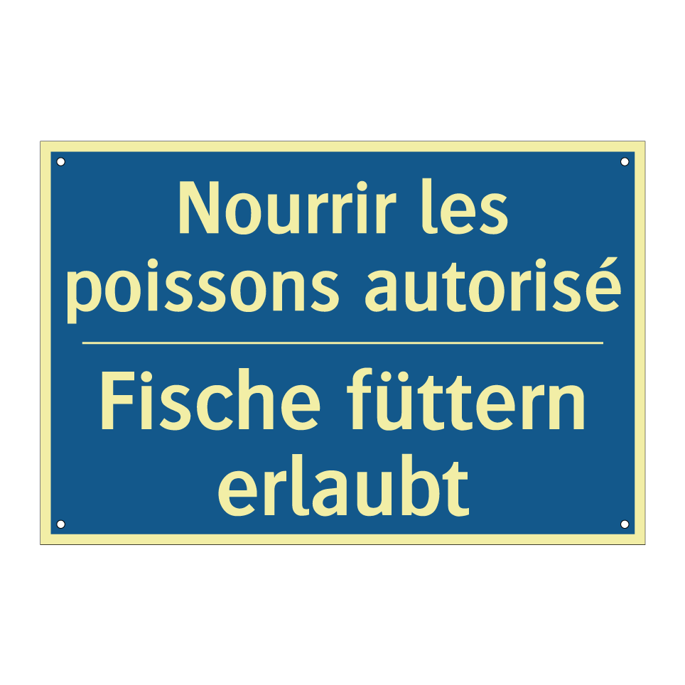 Fische füttern erlaubt - Nourrir les poissons autorisé