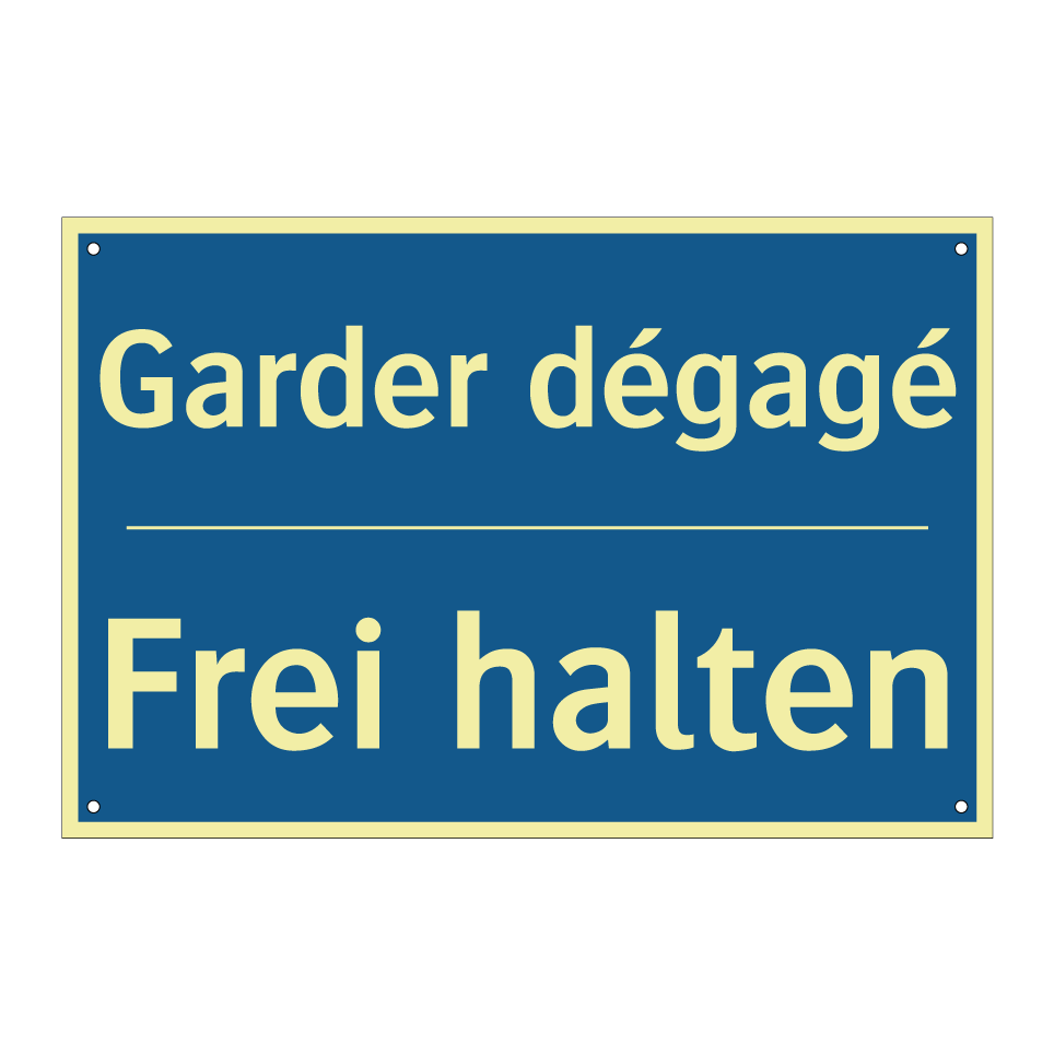 Frei halten - Garder dégagé