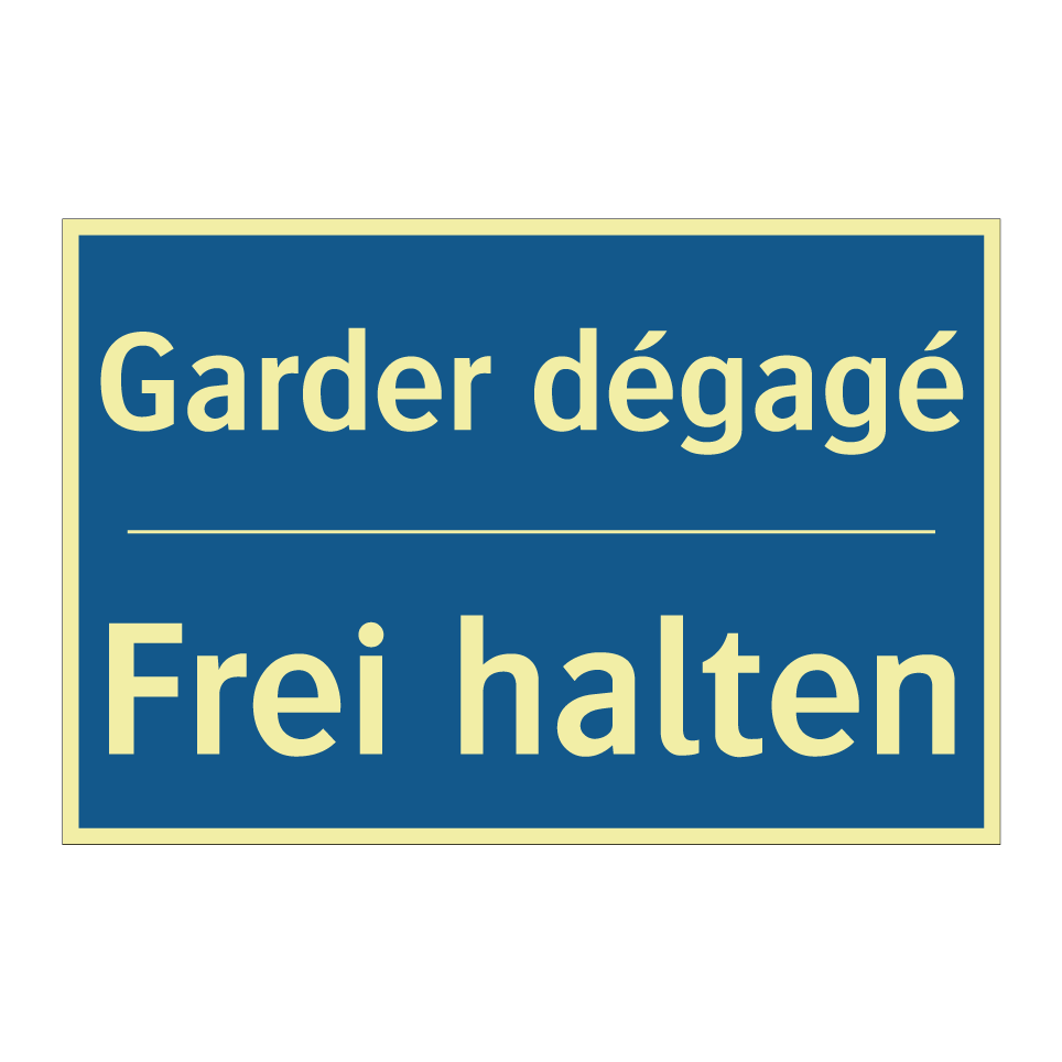 Frei halten - Garder dégagé