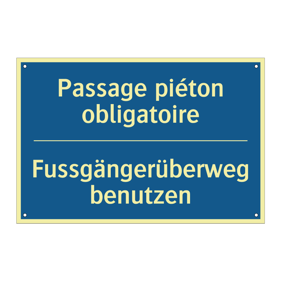 Fussgängerüberweg benutzen - Passage piéton obligatoire
