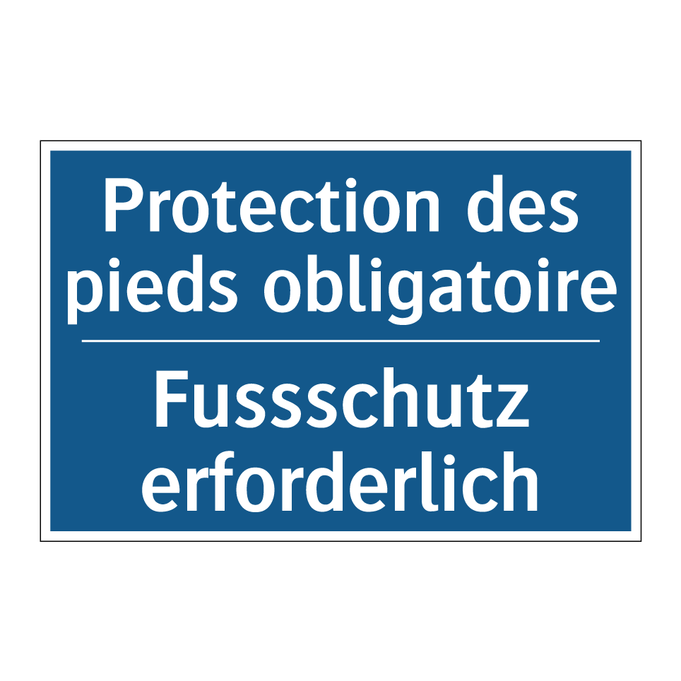 Fussschutz erforderlich - Protection des pieds obligatoire /.../