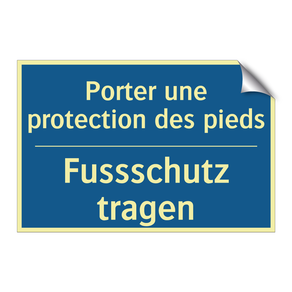 Fussschutz tragen - Porter une protection des pieds /.../