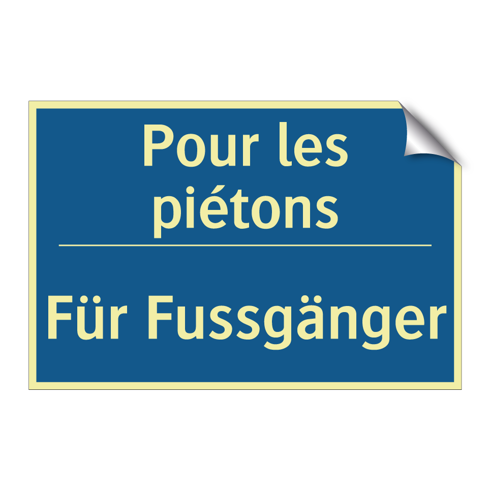 Für Fussgänger - Pour les piétons