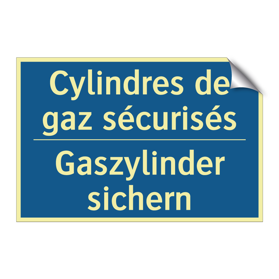 Gaszylinder sichern - Cylindres de gaz sécurisés