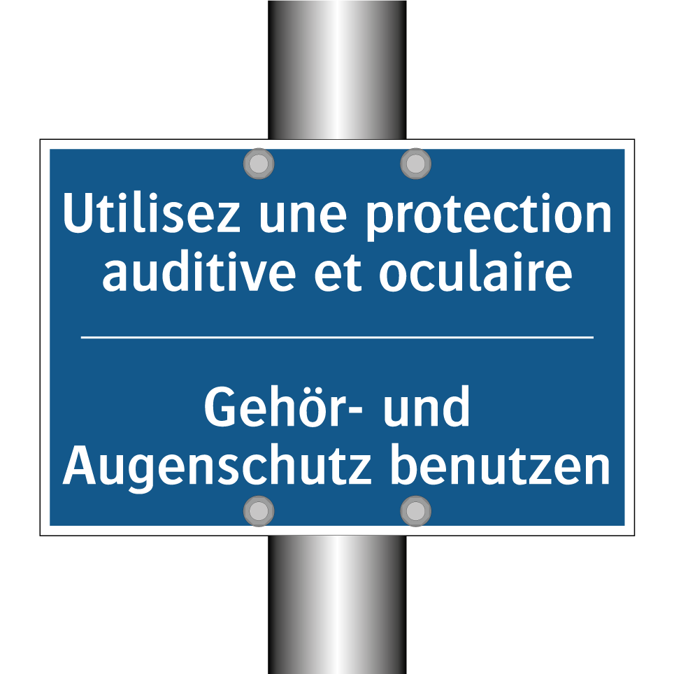 Gehör- und Augenschutz benutzen /.../ - Utilisez une protection auditive  /.../