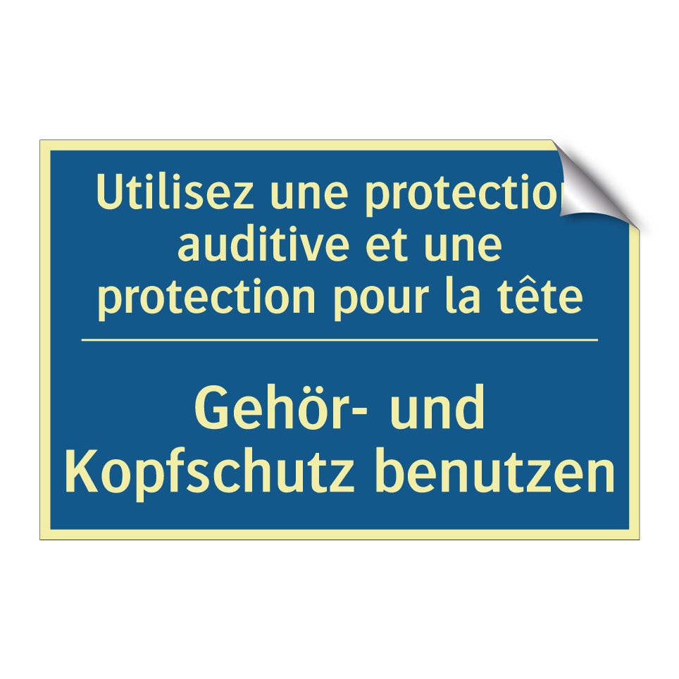 Gehör- und Kopfschutz benutzen - Utilisez une protection auditive  /.../