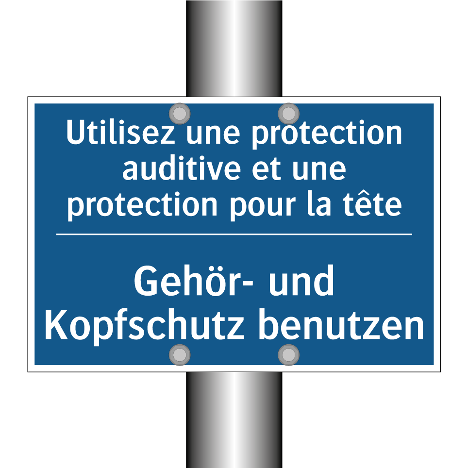 Gehör- und Kopfschutz benutzen - Utilisez une protection auditive  /.../