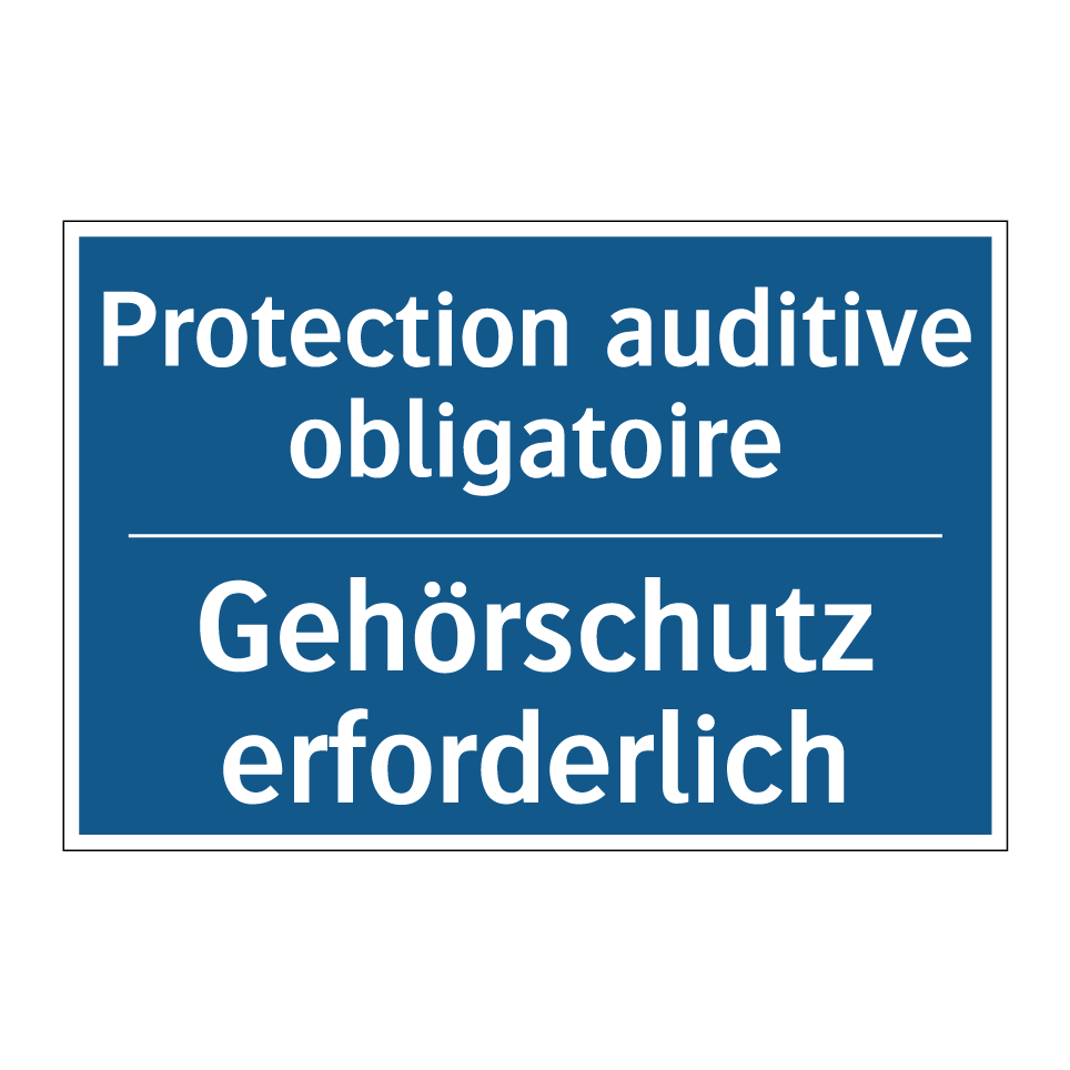 Gehörschutz erforderlich - Protection auditive obligatoire /.../