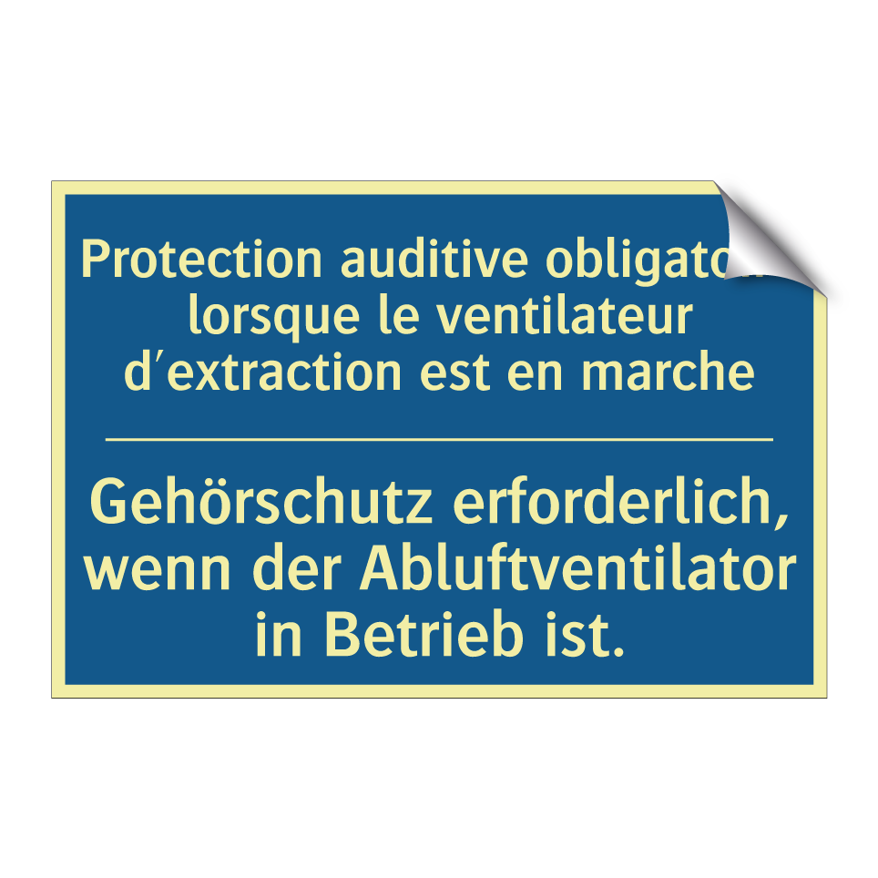 Gehörschutz erforderlich, wenn  /.../ - Protection auditive obligatoire  /.../