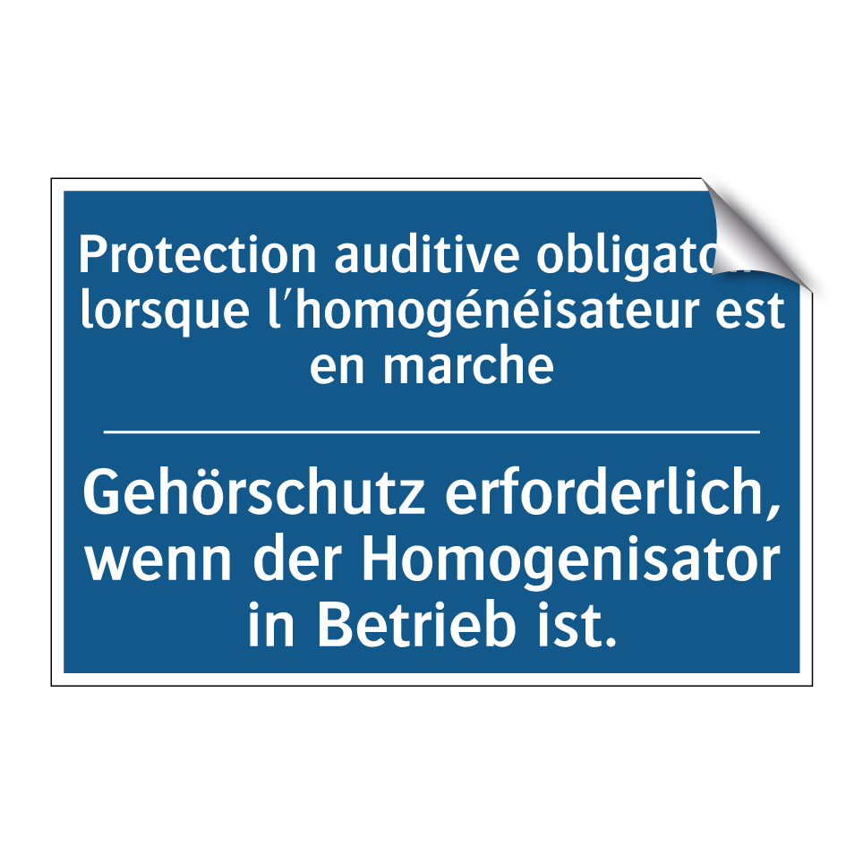 Gehörschutz erforderlich, wenn  /.../ - Protection auditive obligatoire  /.../