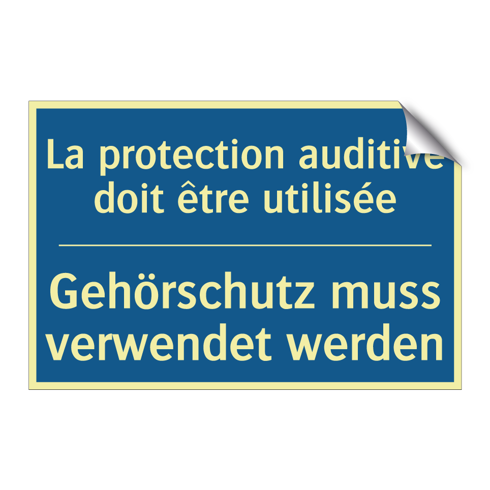 Gehörschutz muss verwendet werden /.../ - La protection auditive doit être  /.../