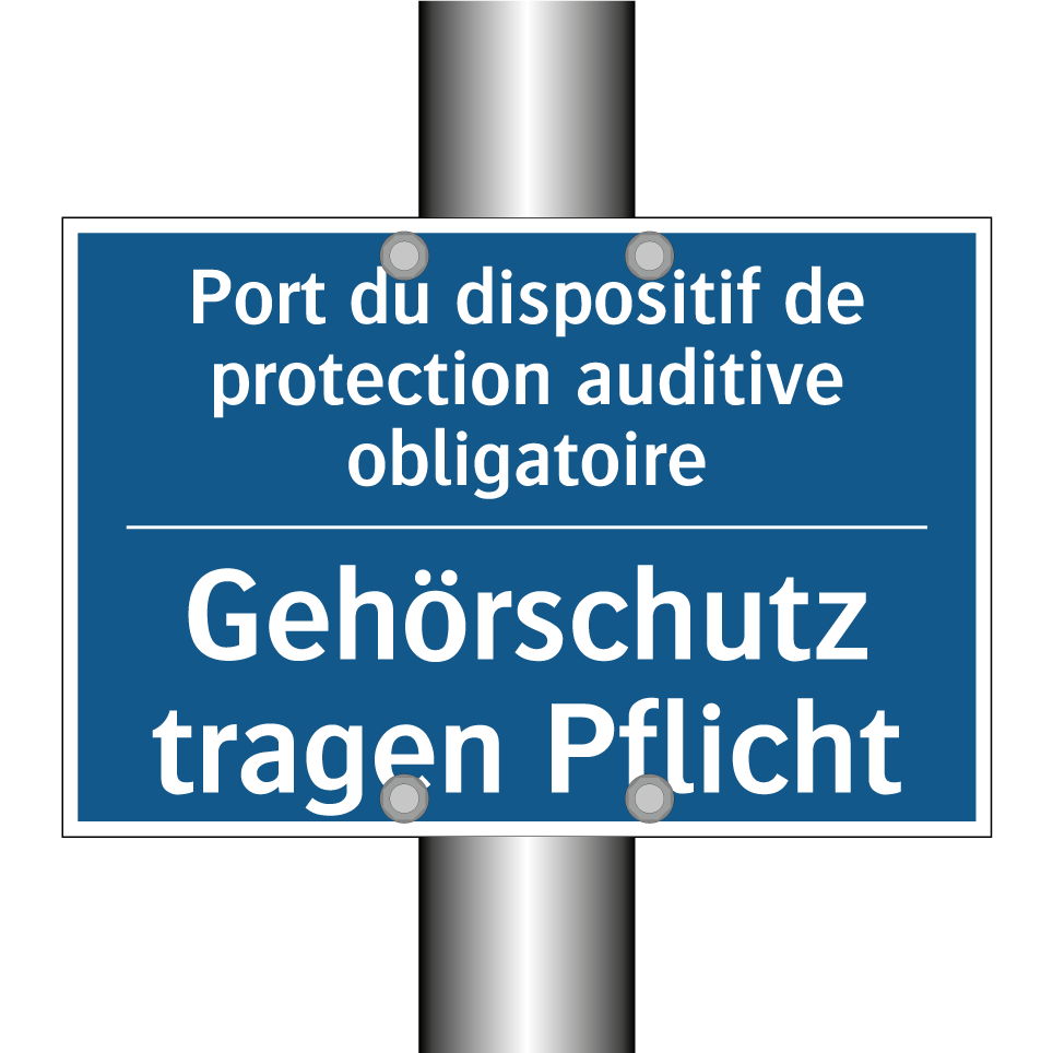 Gehörschutz tragen Pflicht - Port du dispositif de protection  /.../