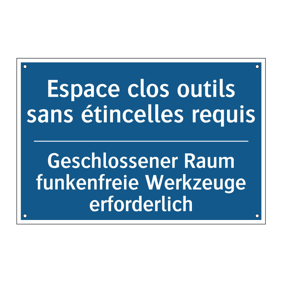 Geschlossener Raum funkenfreie  /.../ - Espace clos outils sans étincelles  /.../