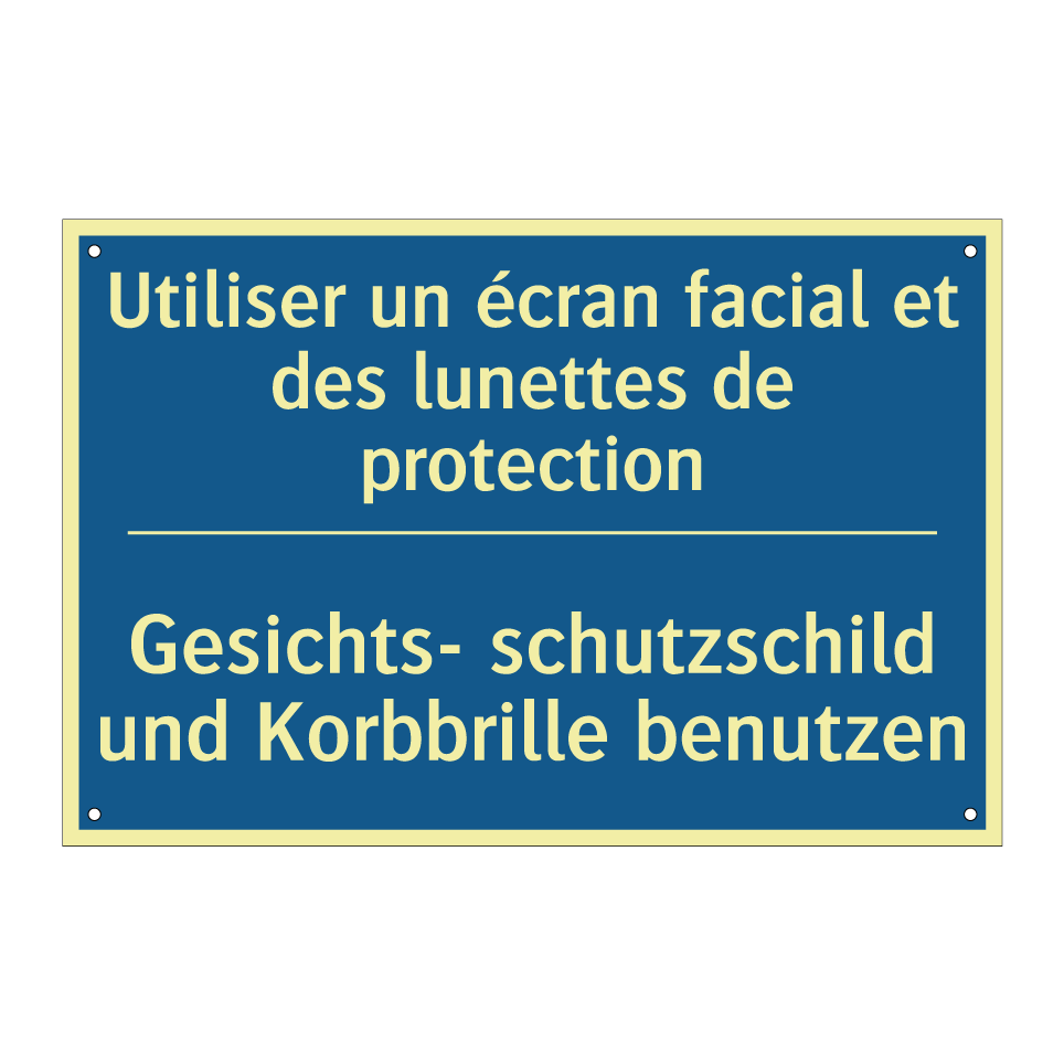 Gesichts- schutzschild und Korbbrille  /.../ - Utiliser un écran facial et des  /.../
