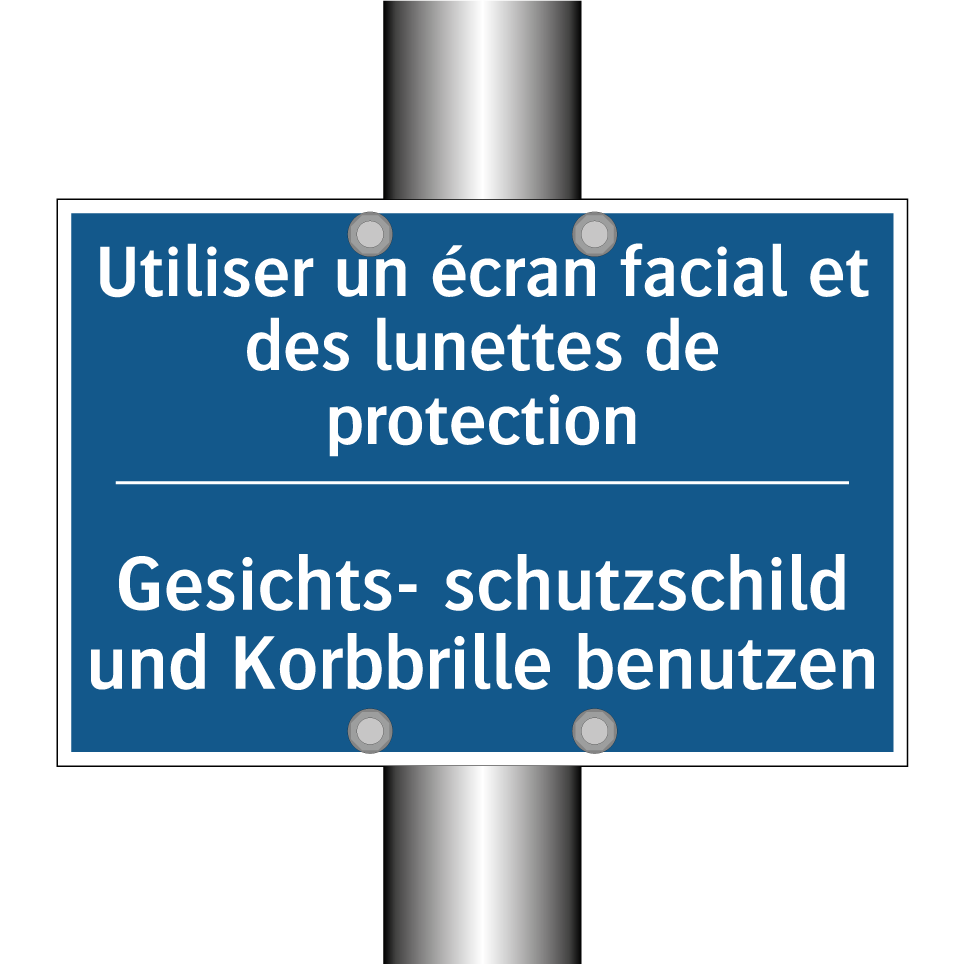 Gesichts- schutzschild und Korbbrille  /.../ - Utiliser un écran facial et des  /.../