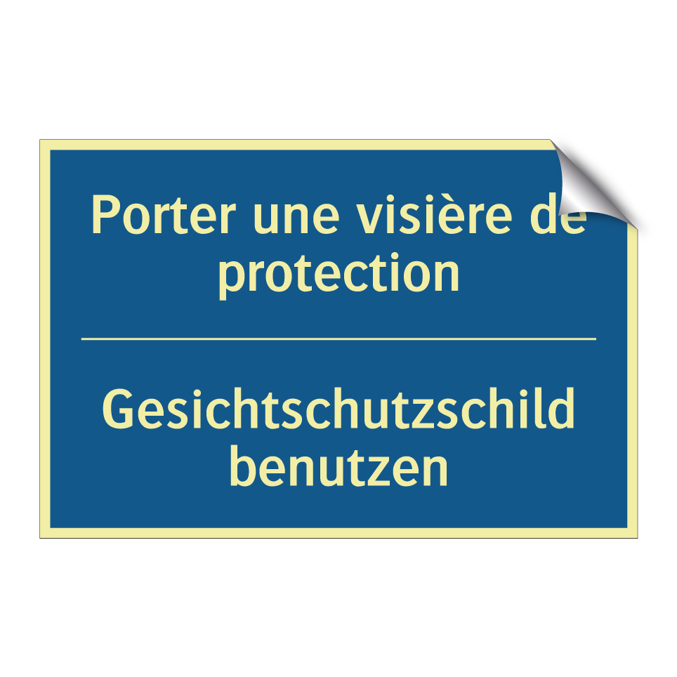 Gesichtschutzschild benutzen - Porter une visière de protection /.../