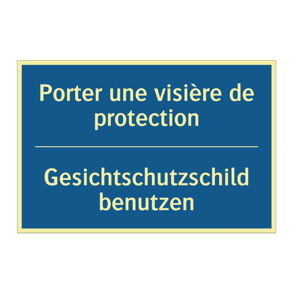 Gesichtschutzschild benutzen - Porter une visière de protection /.../