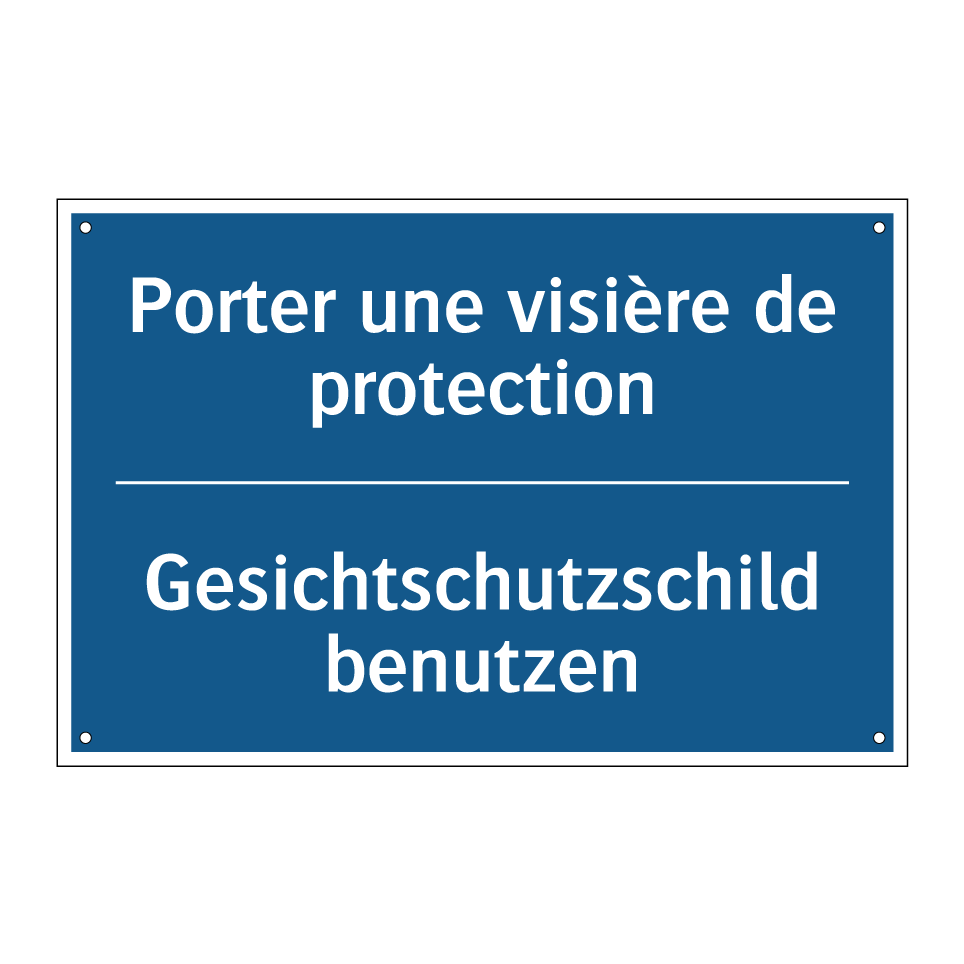 Gesichtschutzschild benutzen - Porter une visière de protection /.../