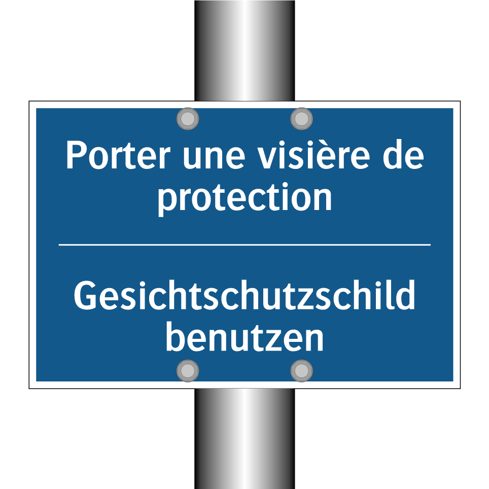 Gesichtschutzschild benutzen - Porter une visière de protection /.../