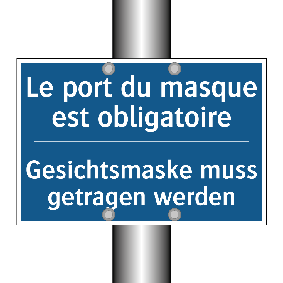 Gesichtsmaske muss getragen werden /.../ - Le port du masque est obligatoire /.../