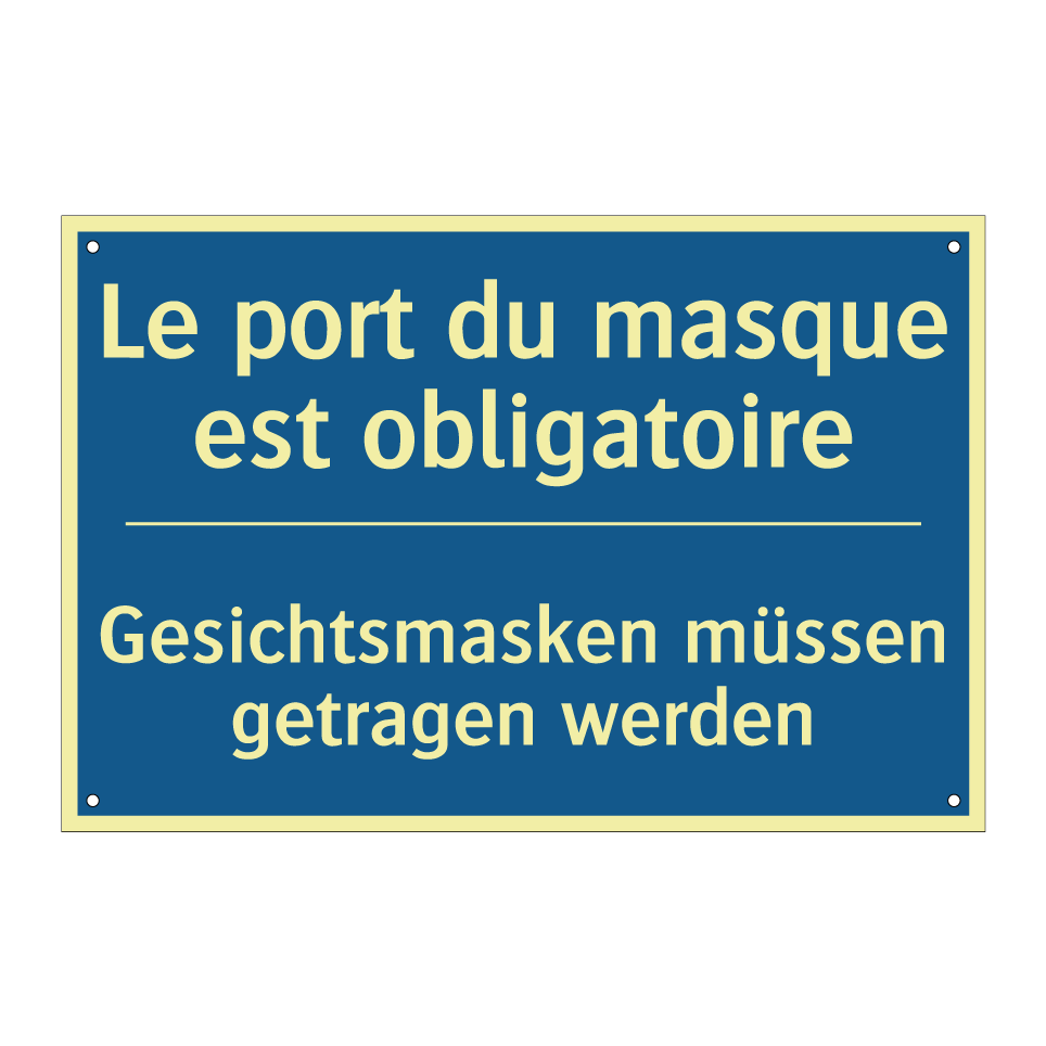 Gesichtsmasken müssen getragen  /.../ - Le port du masque est obligatoire /.../