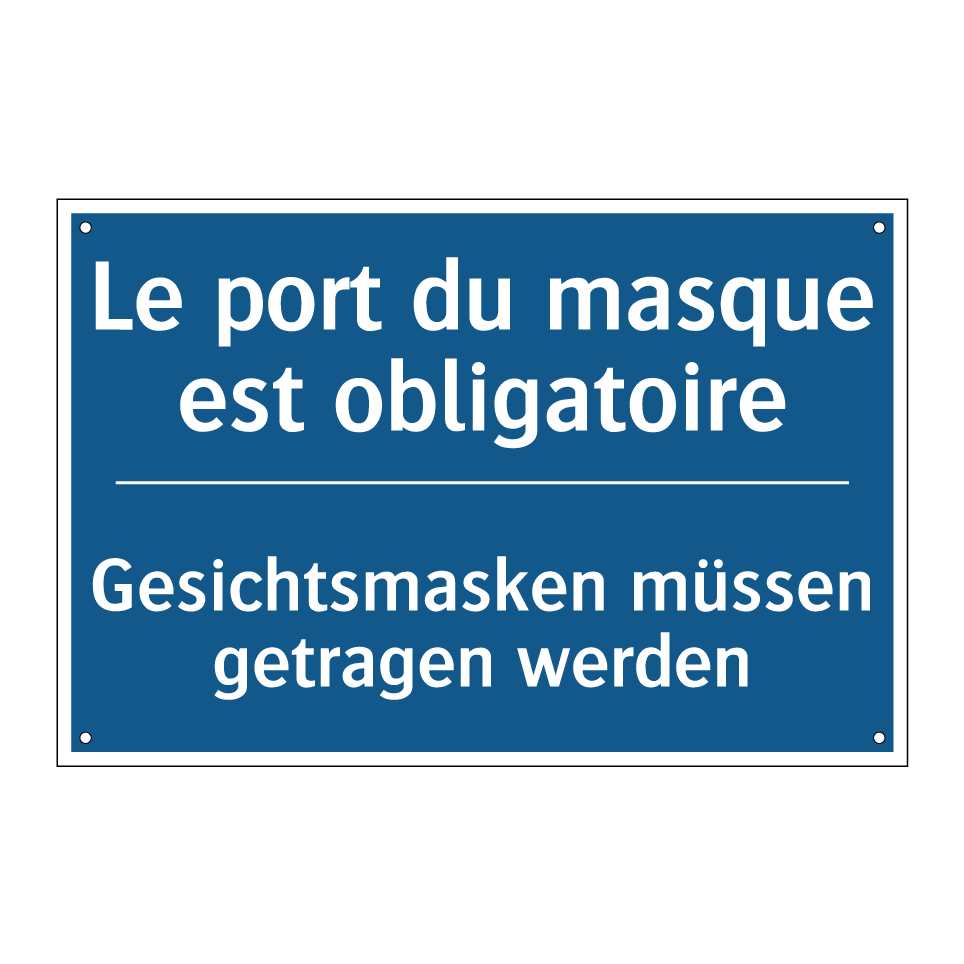 Gesichtsmasken müssen getragen  /.../ - Le port du masque est obligatoire /.../