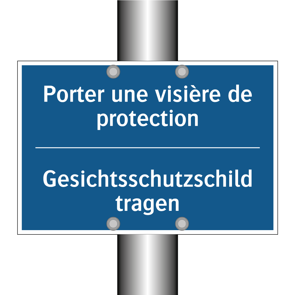 Gesichtsschutzschild tragen - Porter une visière de protection /.../