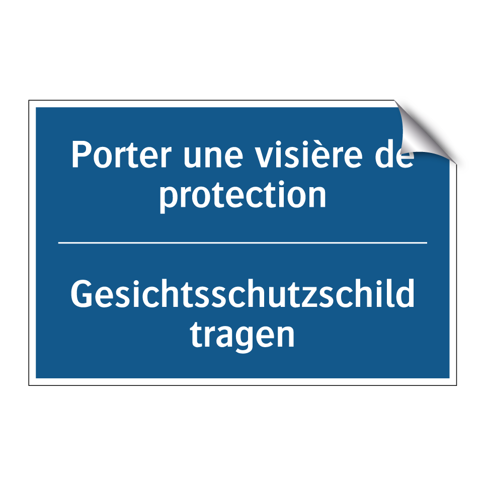 Gesichtsschutzschild tragen - Porter une visière de protection /.../