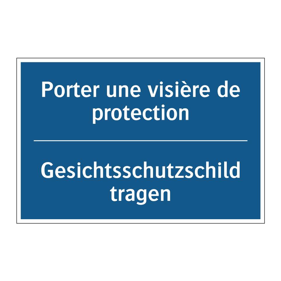 Gesichtsschutzschild tragen - Porter une visière de protection /.../
