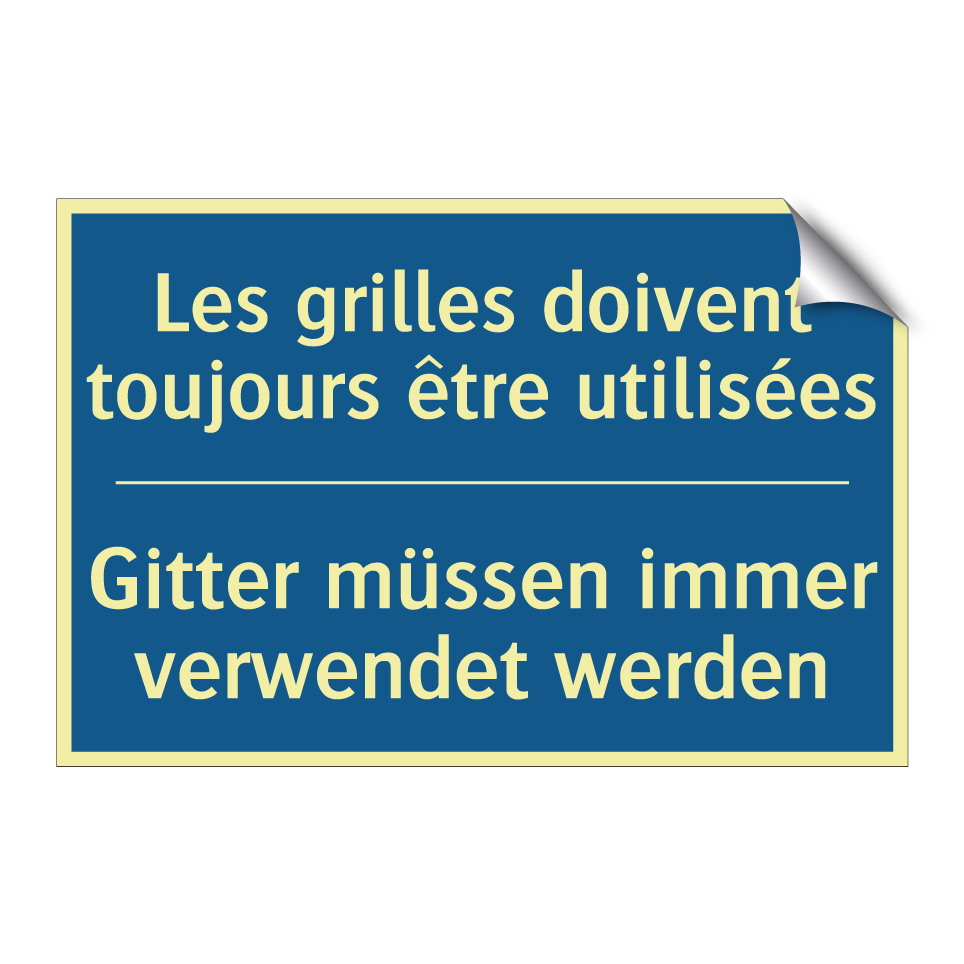 Gitter müssen immer verwendet  /.../ - Les grilles doivent toujours être  /.../