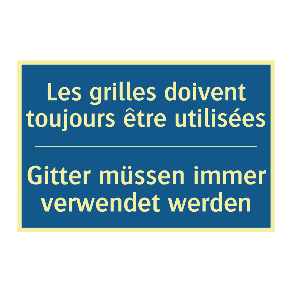 Gitter müssen immer verwendet  /.../ - Les grilles doivent toujours être  /.../