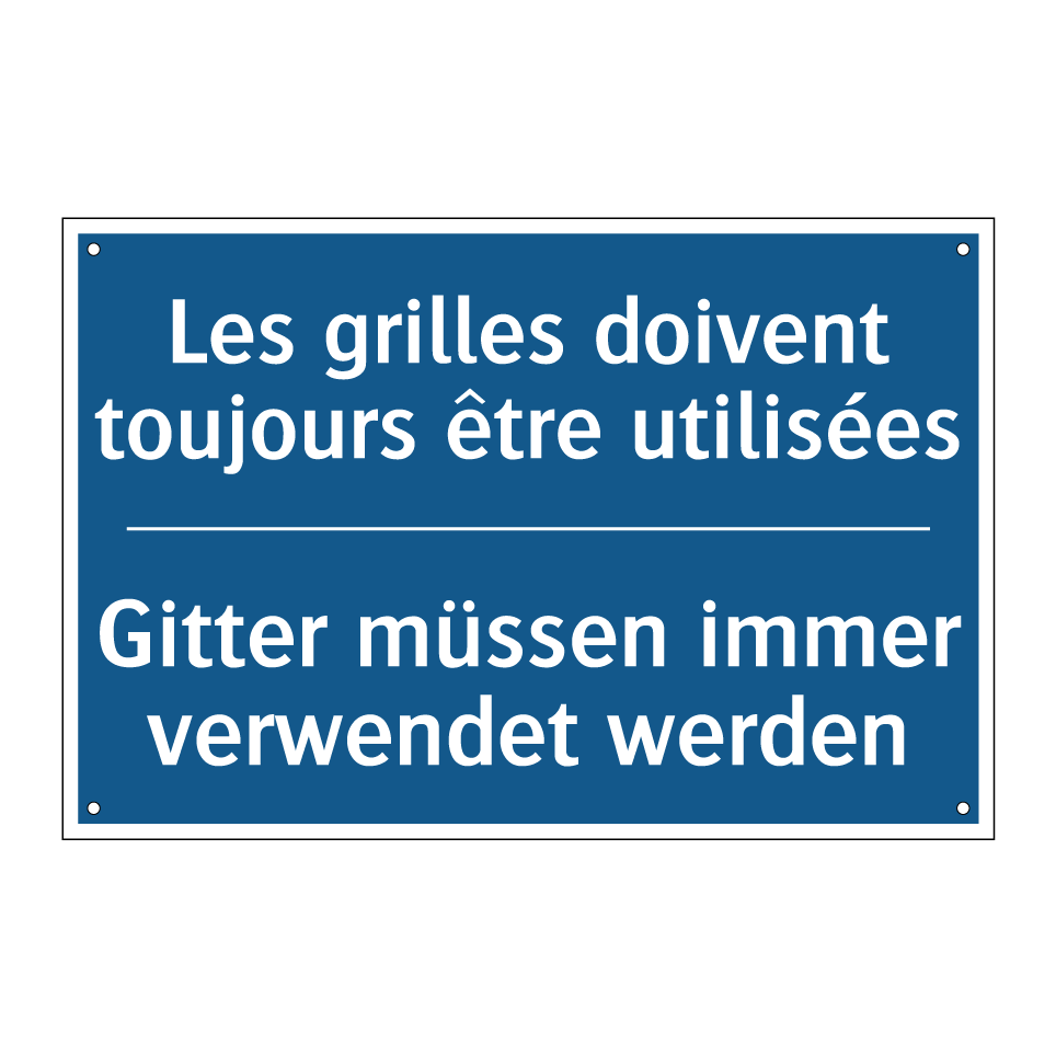 Gitter müssen immer verwendet  /.../ - Les grilles doivent toujours être  /.../