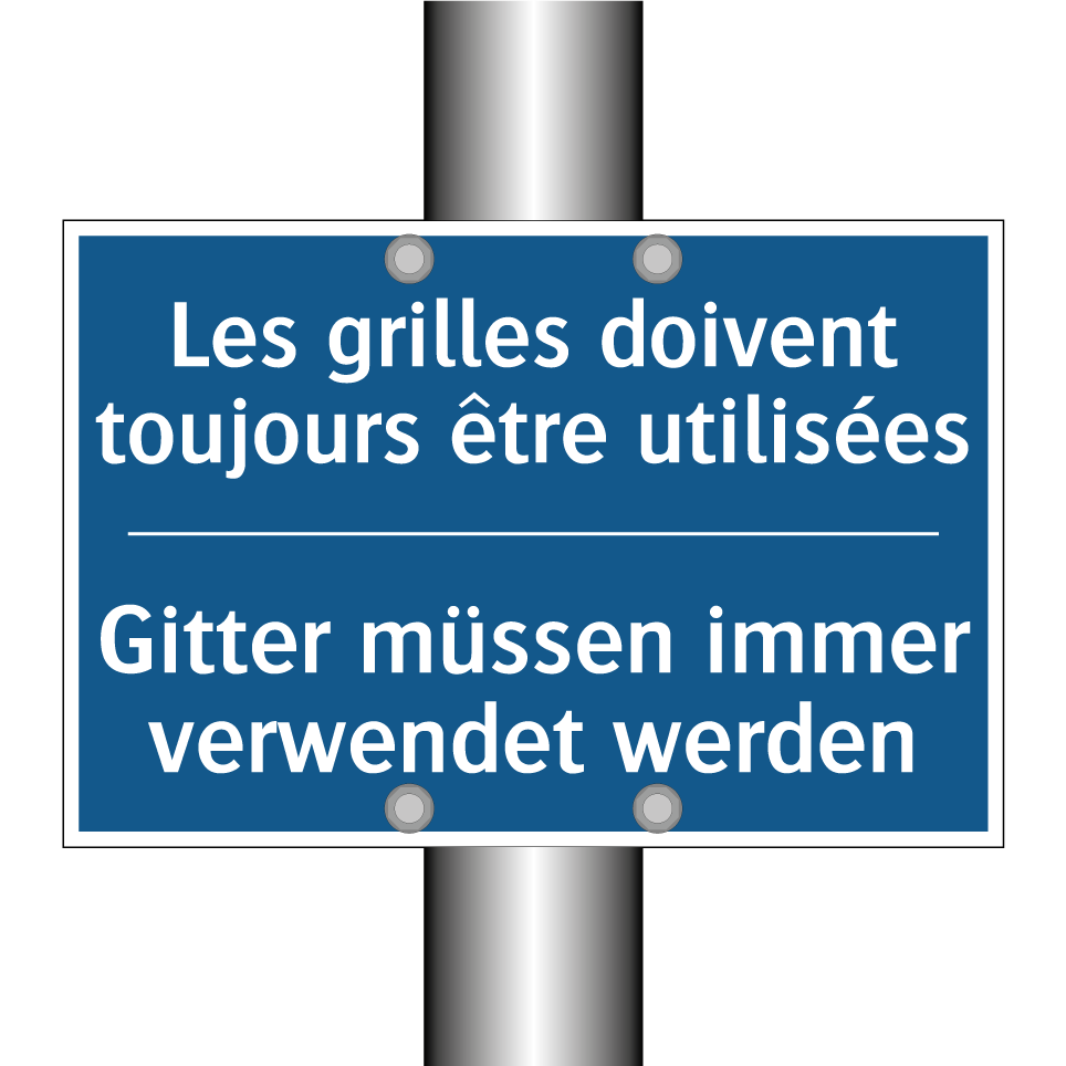 Gitter müssen immer verwendet  /.../ - Les grilles doivent toujours être  /.../