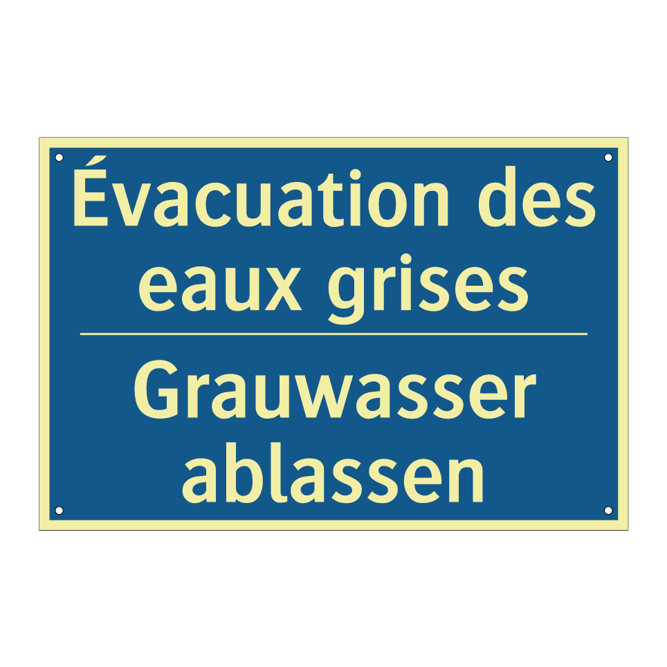 Grauwasser ablassen - Évacuation des eaux grises