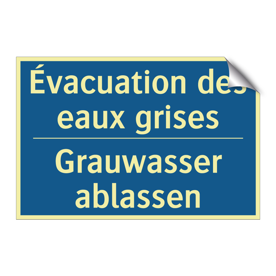 Grauwasser ablassen - Évacuation des eaux grises