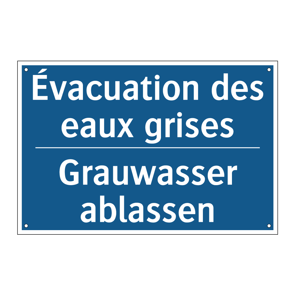Grauwasser ablassen - Évacuation des eaux grises