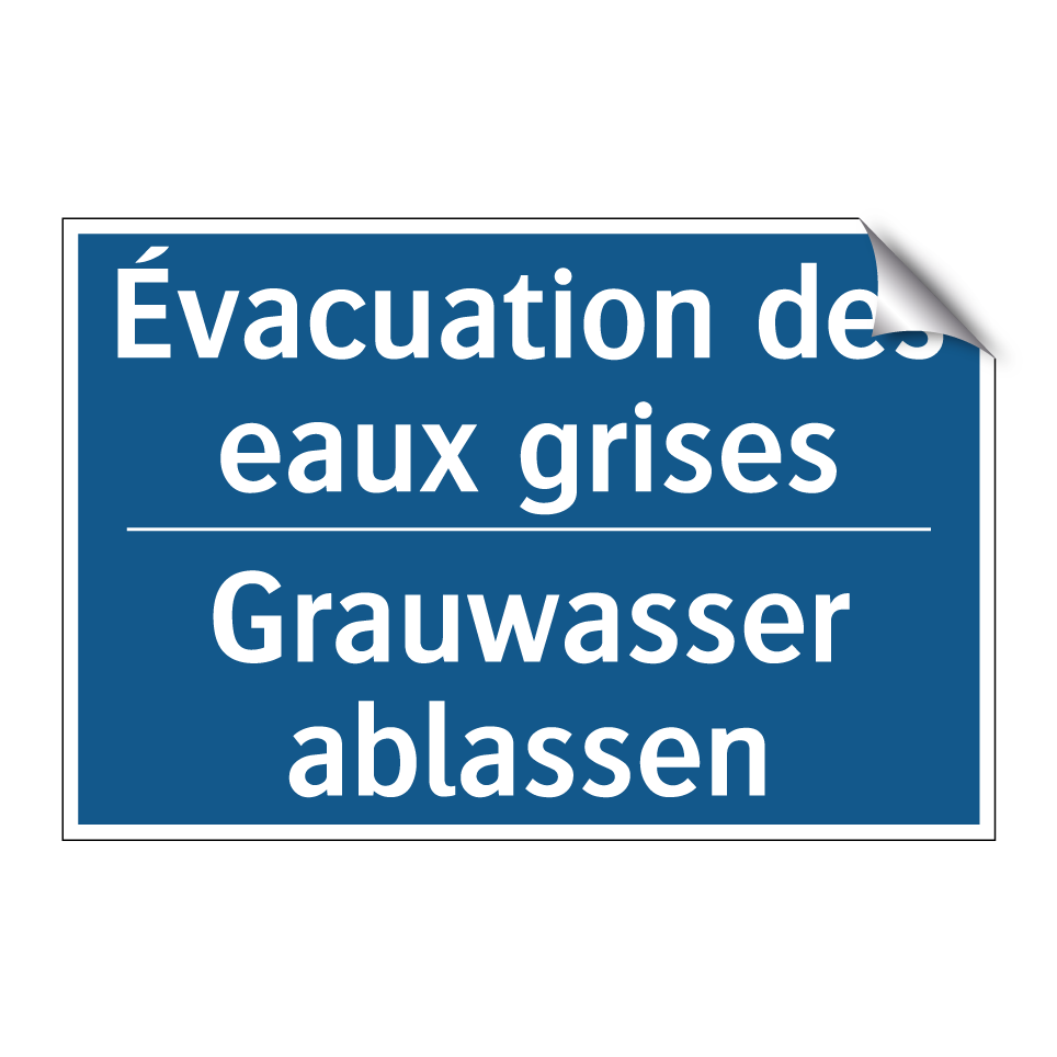 Grauwasser ablassen - Évacuation des eaux grises