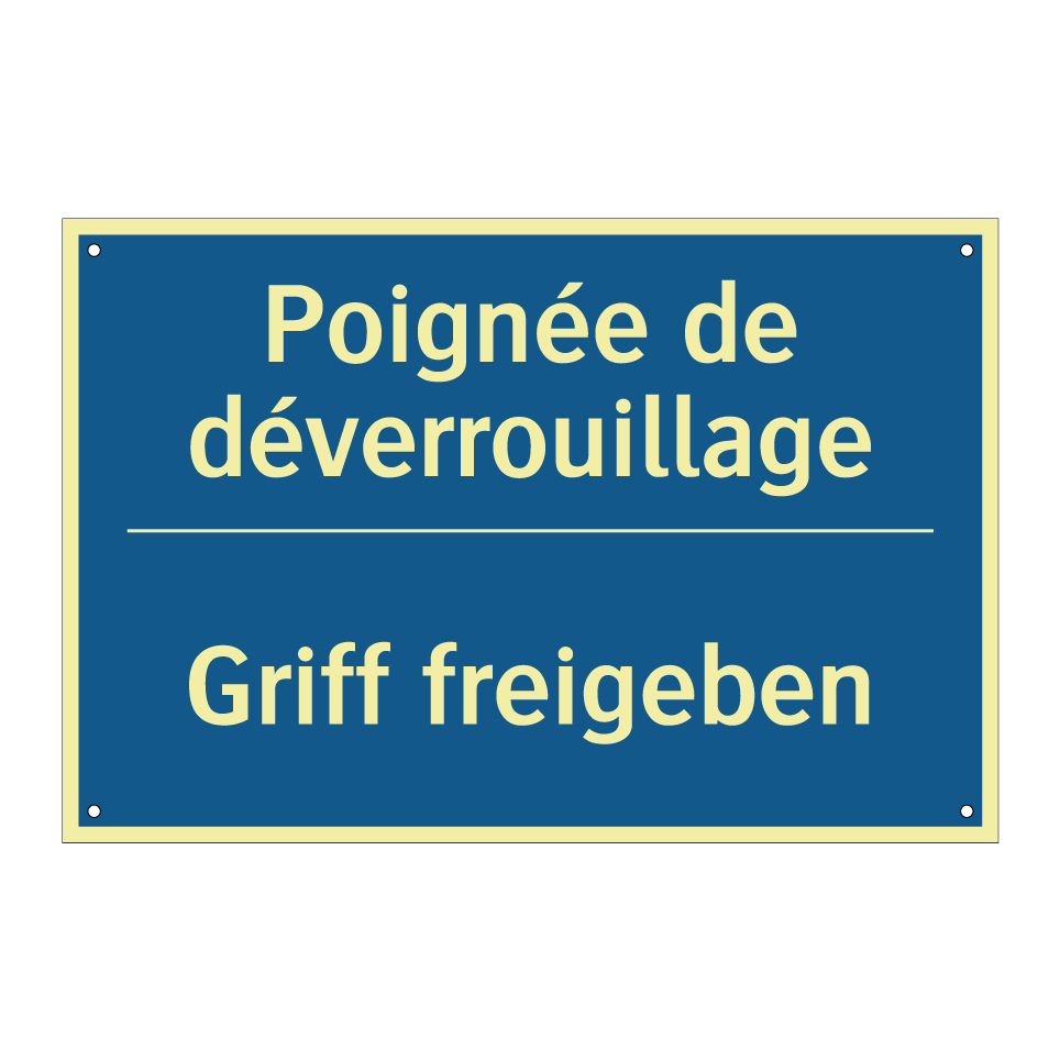 Griff freigeben - Poignée de déverrouillage