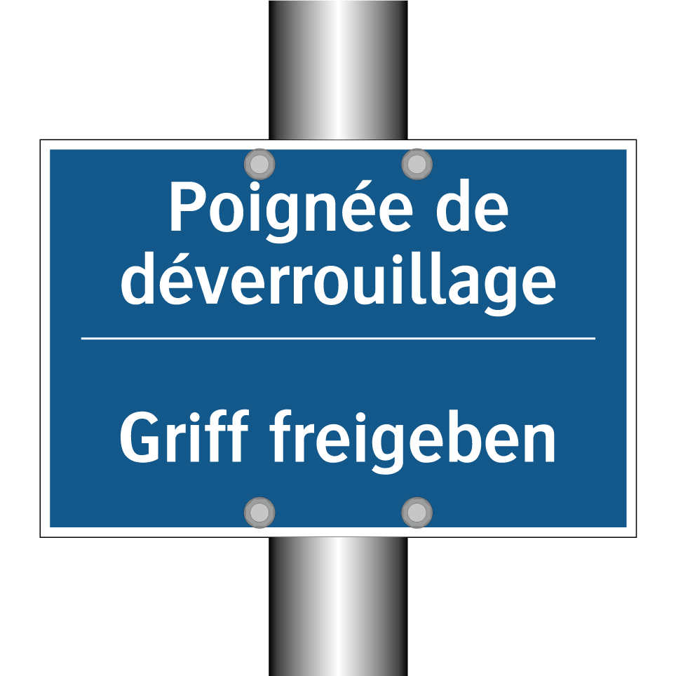 Griff freigeben - Poignée de déverrouillage