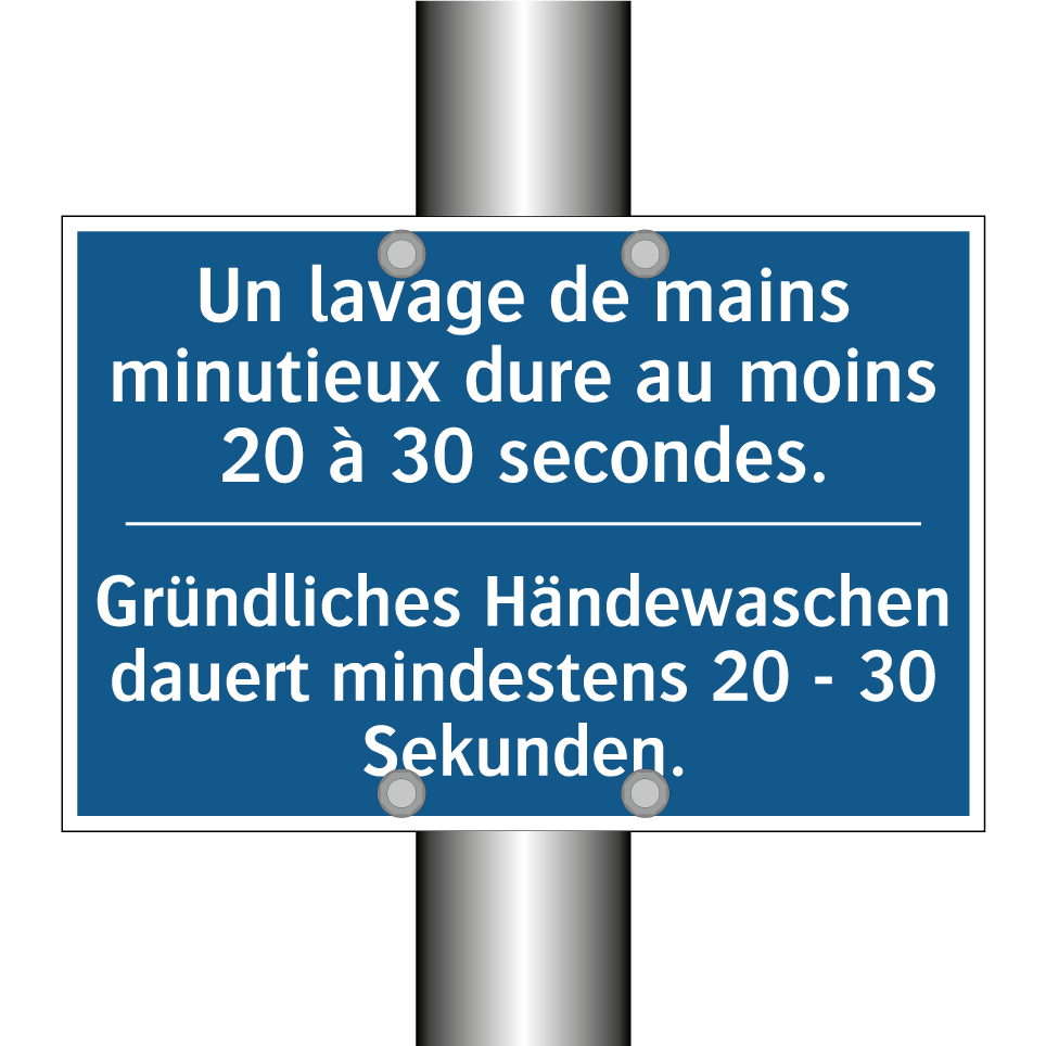 Gründliches Händewaschen dauert  /.../ - Un lavage de mains minutieux dure  /.../