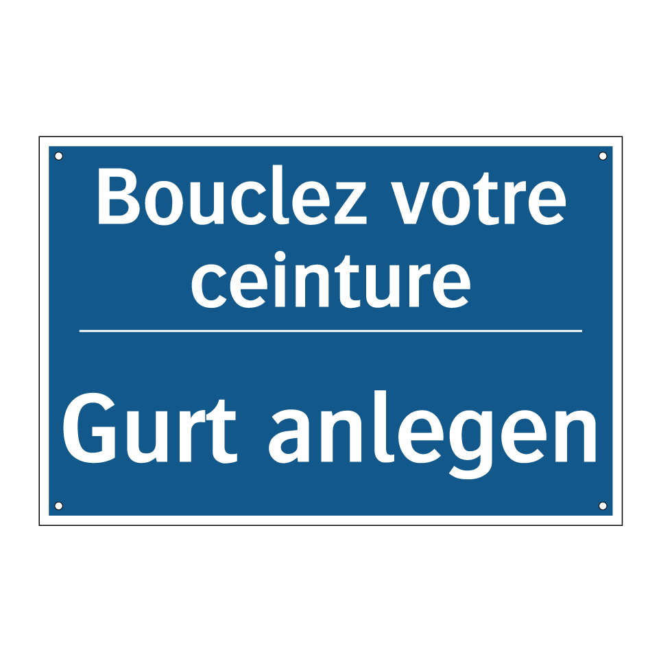 Gurt anlegen - Bouclez votre ceinture