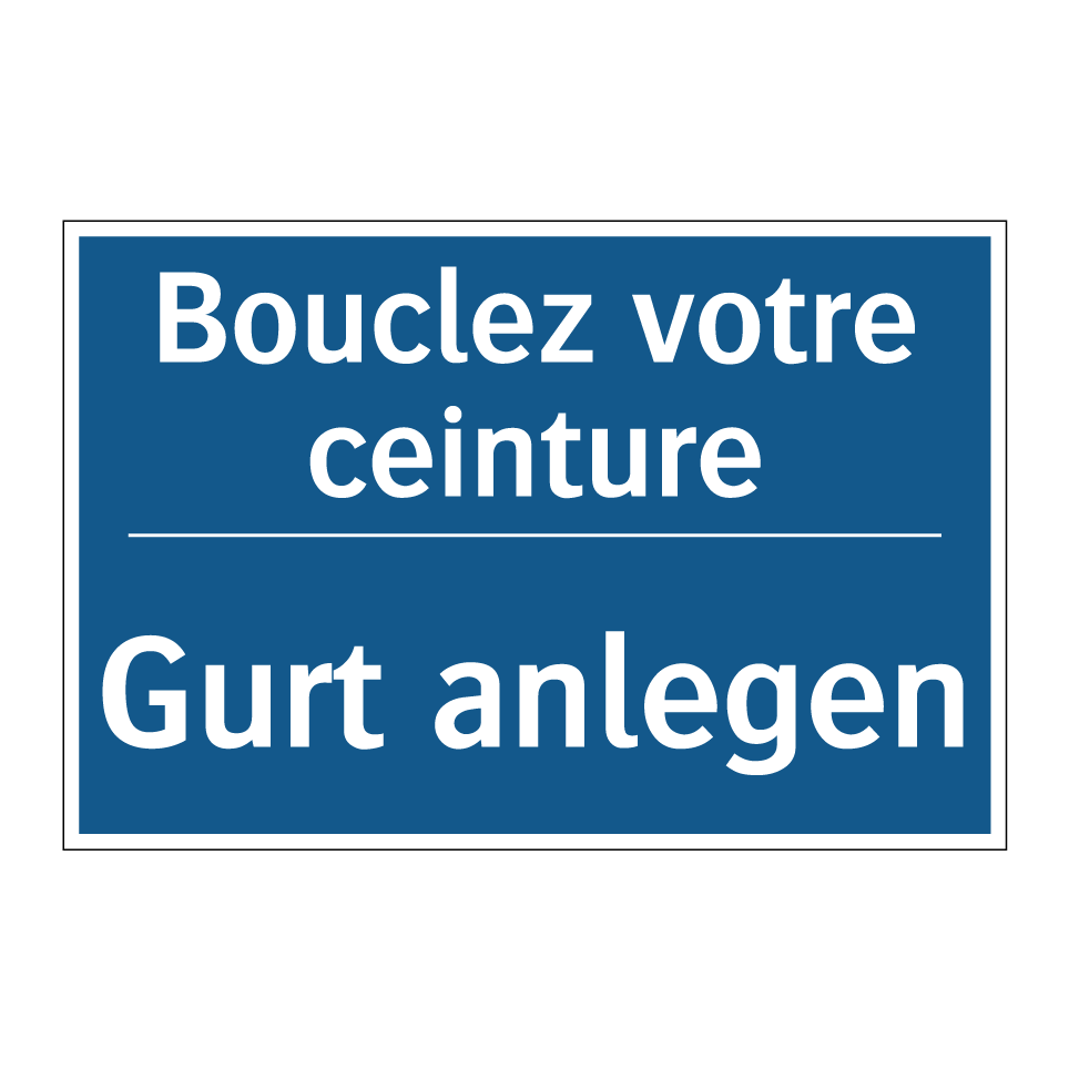 Gurt anlegen - Bouclez votre ceinture