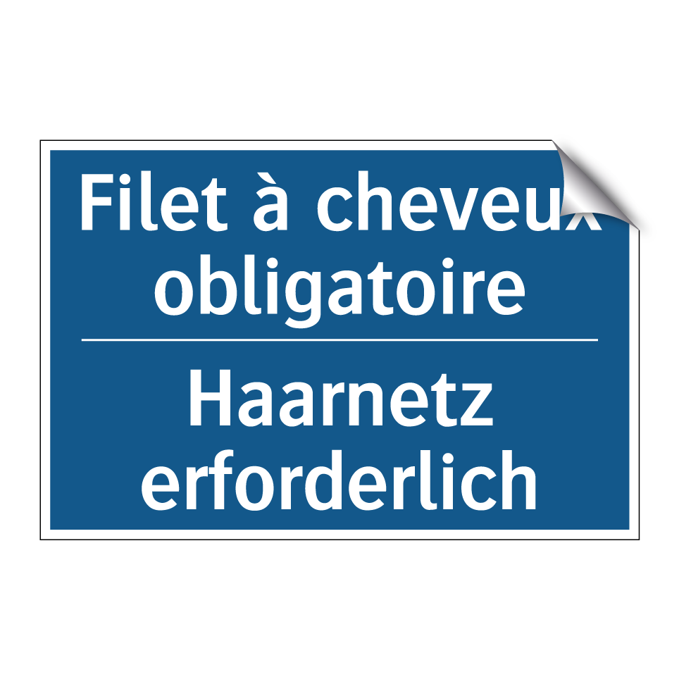 Haarnetz erforderlich - Filet à cheveux obligatoire
