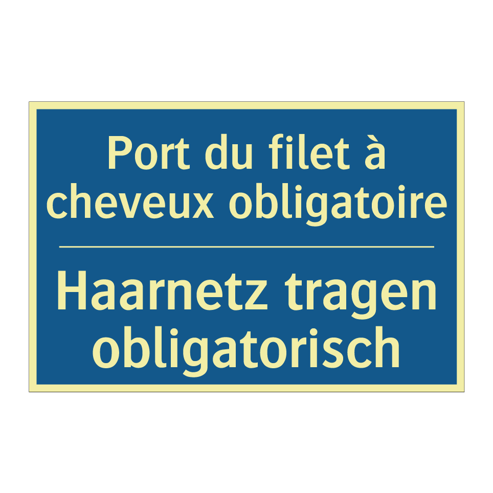 Haarnetz tragen obligatorisch - Port du filet à cheveux obligatoire /.../